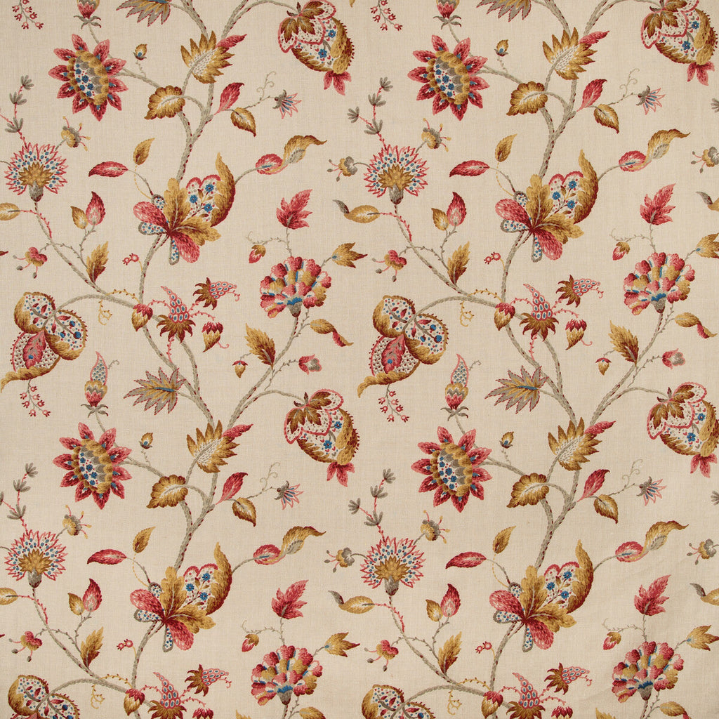 Samples and Purchasing available for Hollin Print - Spice Multi By Lee Jofa | Manor House |Botanical & Floral Jacobeans Multipurpose Print at Designer Wallcoverings and Fabrics