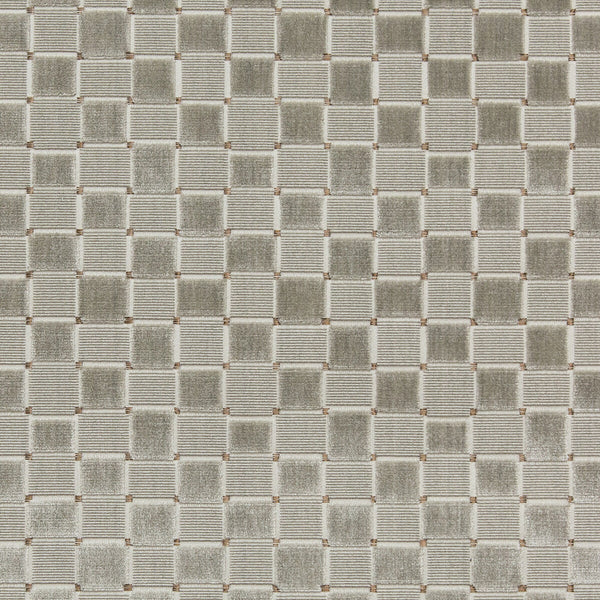 Levens Velvet - Silver Grey By Lee Jofa | Harlington Velvets |Modern Plaid / Check Upholstery Velvet
