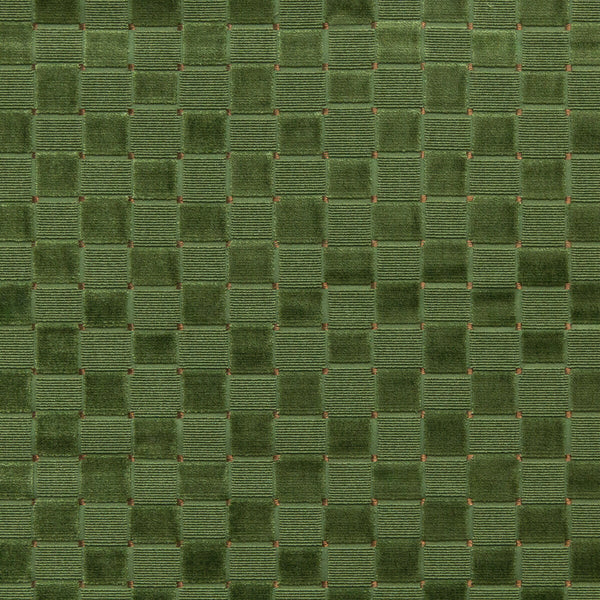Levens Velvet - Leaf Green By Lee Jofa | Harlington Velvets |Modern Plaid / Check Upholstery Velvet