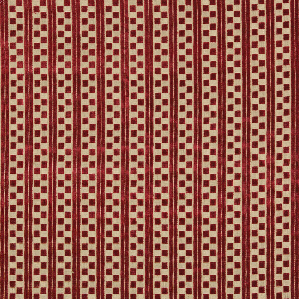 Samples and Purchasing available for Lawrence Velvet - Berry Red By Lee Jofa | Harlington Velvets | Stripes Upholstery Velvet at Designer Wallcoverings and Fabrics