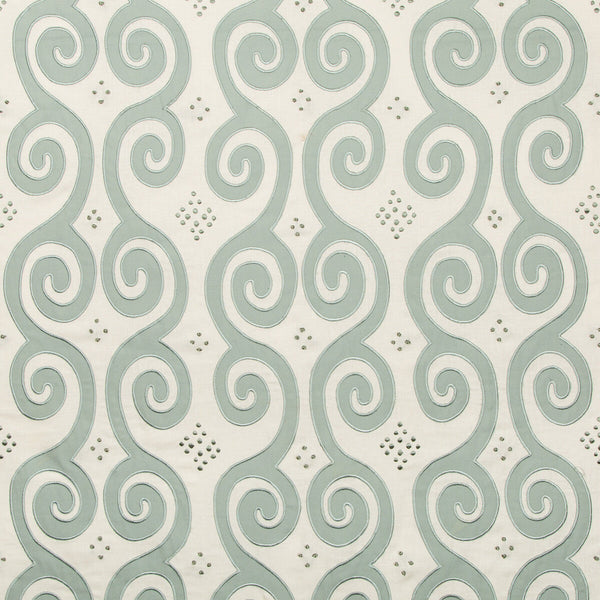 Serevan - Dew Teal By Lee Jofa | Carrier And Company |Lattice/Scrollwork  Multipurpose Embroidery