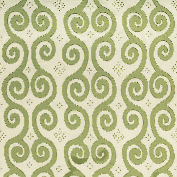Serevan - Sage Green By Lee Jofa | Carrier And Company |Lattice/Scrollwork  Multipurpose Embroidery