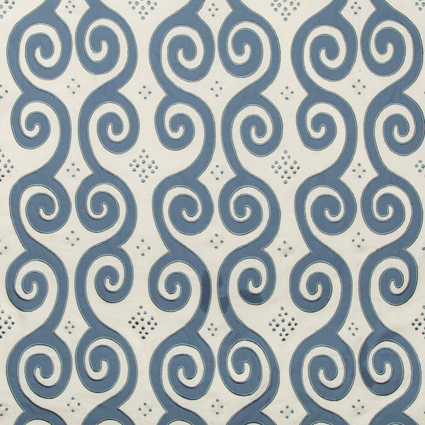 Serevan - Ink Blue By Lee Jofa | Carrier And Company |Lattice/Scrollwork  Multipurpose Embroidery