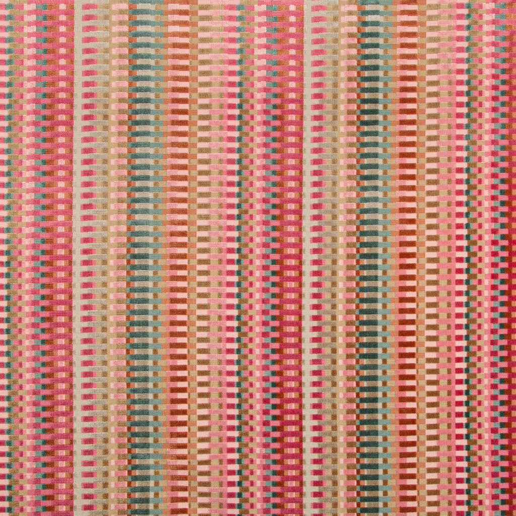 Samples and Purchasing available for Picket - Multi/Russet Multi By Lee Jofa | Carrier And Company | Geometric Upholstery Velvet at Designer Wallcoverings and Fabrics
