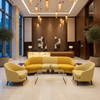 Oilville Yellow Upholstered Sofa | Architectural Fabrics
