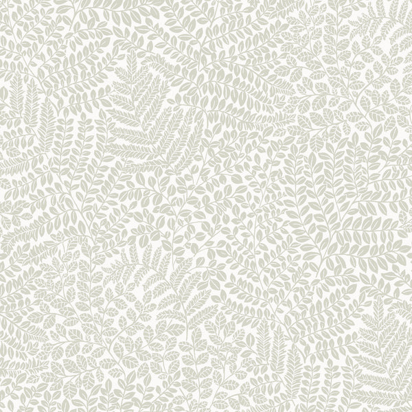 Bladverk, Light Gray Wallcoverings | Schumacher