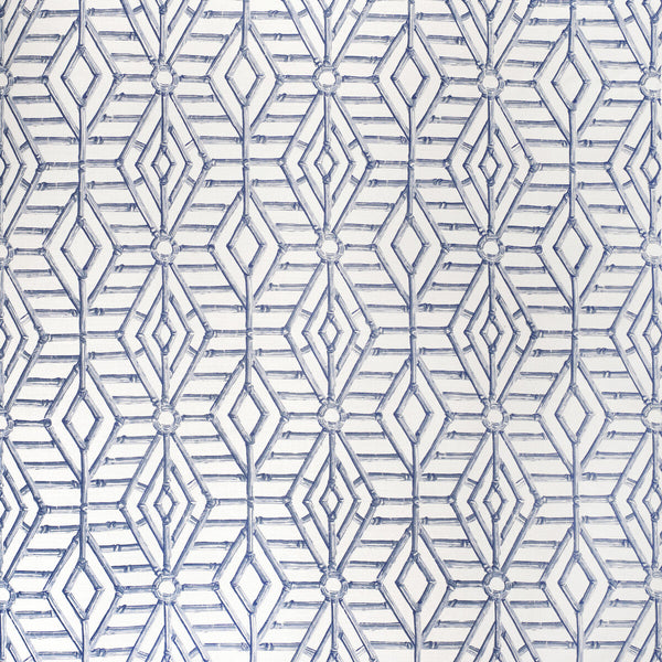 Bamboo Cane - Blue Blue By Lee Jofa | Paolo Moschino Fabrics | Lattice/Scrollwork Multipurpose Print