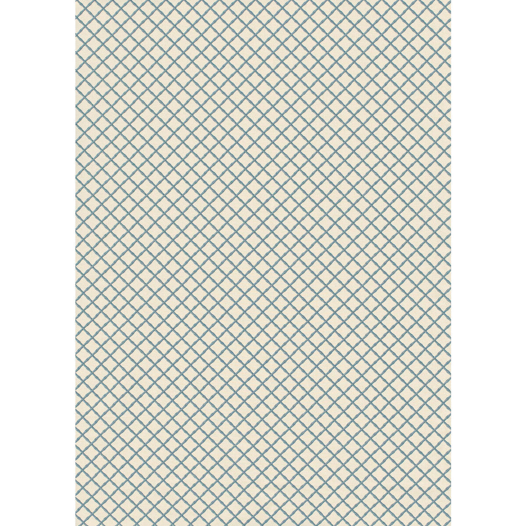 Samples and Purchasing available for Bamboo Trellis - Blue Blue By Lee Jofa | Paolo Moschino Garden Ii | Lattice/Scrollwork Multipurpose Print at Designer Wallcoverings and Fabrics