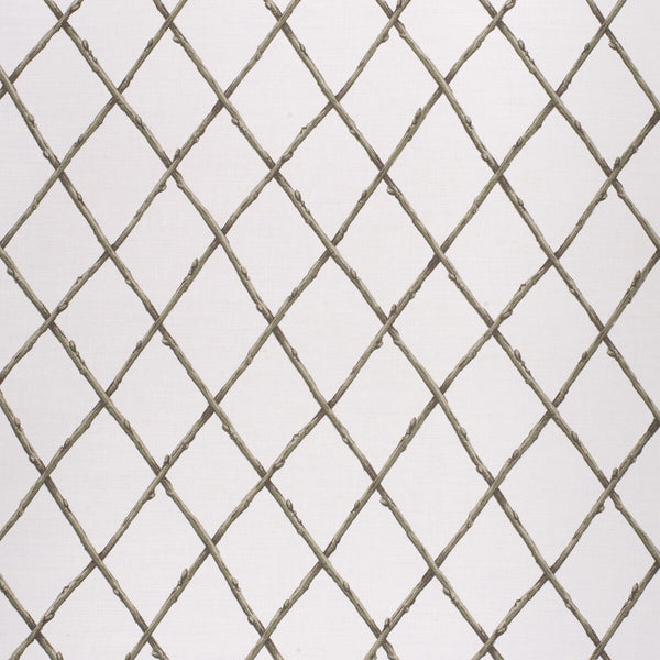 Bare Twig Trellis - Green Green By Lee Jofa | Paolo Moschino Fabrics | Lattice/Scrollwork Multipurpose Print
