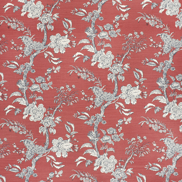 Beijing Blossom - Crim/Navy Burgundy/Red By Lee Jofa | Paolo Moschino Fabrics |Botanical & Floral  Multipurpose Print