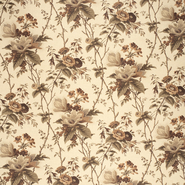 De La Tour - Plum/Brow/Ecru Multi By Lee Jofa | Paolo Moschino Fabrics |Botanical & Floral  Multipurpose Print