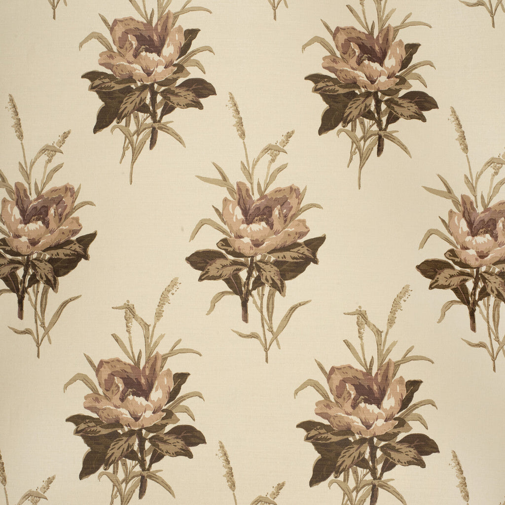 Samples and Purchasing available for Melba Flower - Plum/Ecru Plum By Lee Jofa | Paolo Moschino Fabrics |Botanical & Floral  Multipurpose Print at Designer Wallcoverings and Fabrics