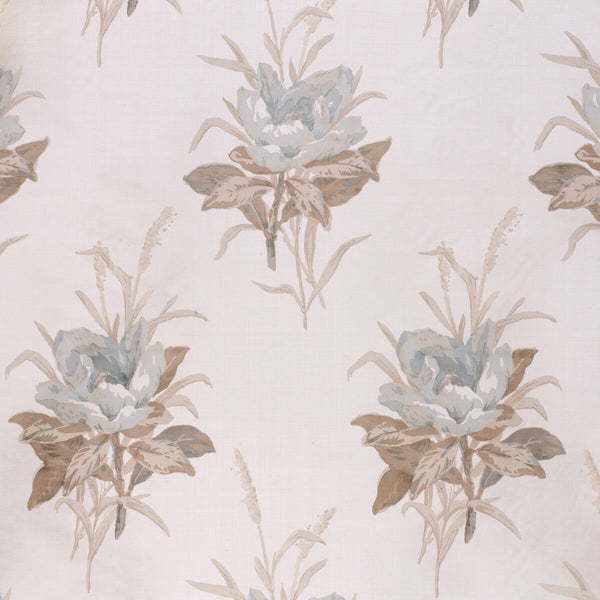 Melba Flower - Lichen/Ecru Turquoise By Lee Jofa | Paolo Moschino Fabrics |Botanical & Floral  Multipurpose Print