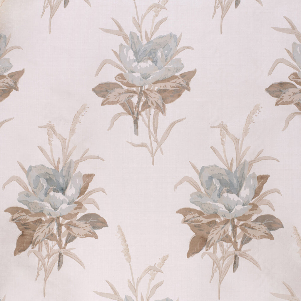 Samples and Purchasing available for Melba Flower - Lichen/Ecru Turquoise By Lee Jofa | Paolo Moschino Fabrics |Botanical & Floral  Multipurpose Print at Designer Wallcoverings and Fabrics