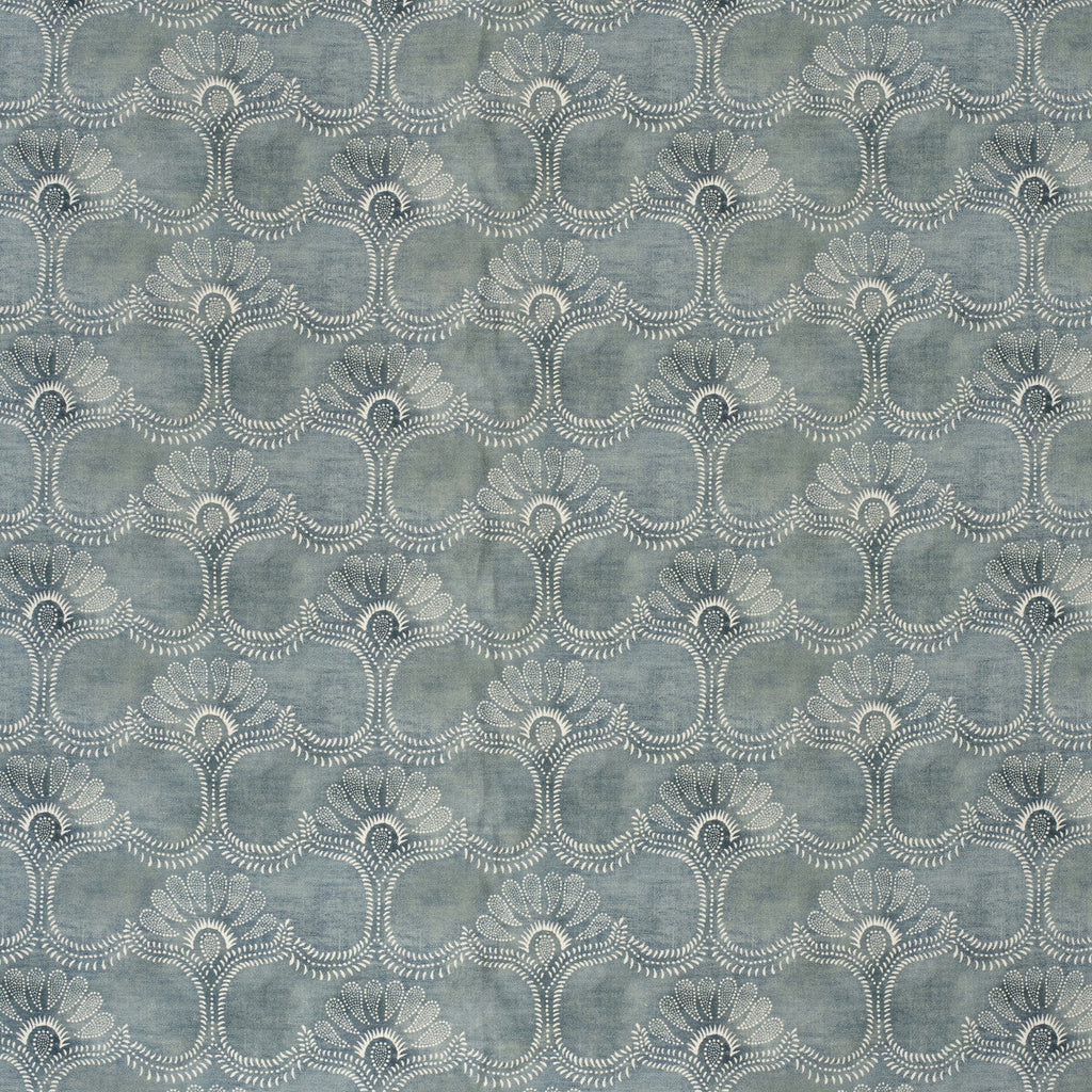 Samples and Purchasing available for Odessa - Blue Blue By Lee Jofa | Paolo Moschino Fabrics |Botanical & Floral Lattice/Scrollwork Multipurpose Print at Designer Wallcoverings and Fabrics