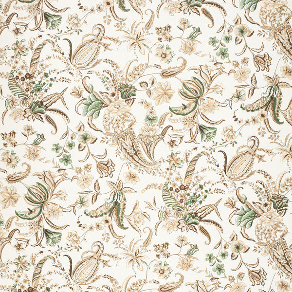 Paisley Passion - Brow/Gree Multi By Lee Jofa | Paolo Moschino Fabrics |Botanical & Floral  Multipurpose Print