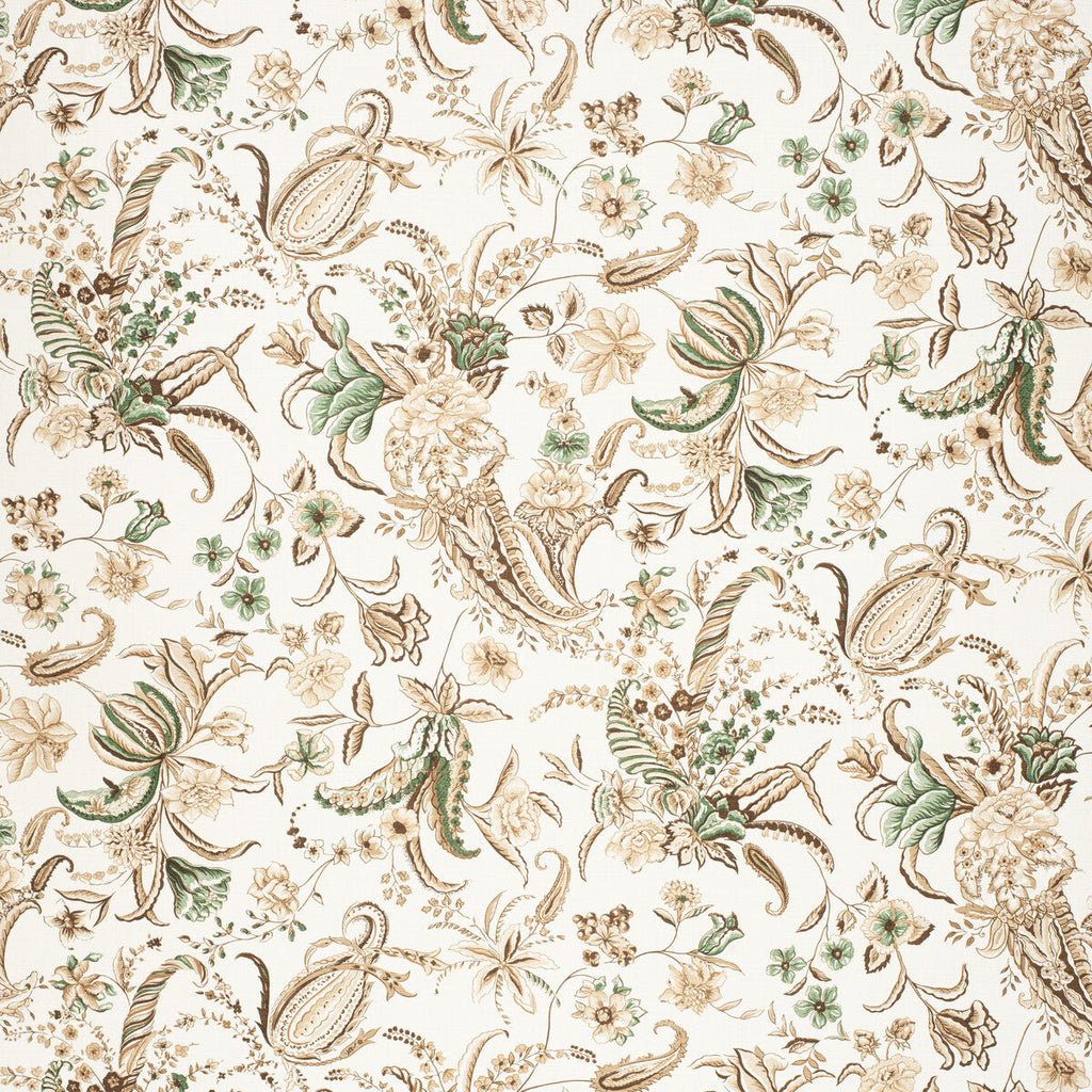 Samples and Purchasing available for Paisley Passion - Brow/Gree Multi By Lee Jofa | Paolo Moschino Fabrics |Botanical & Floral  Multipurpose Print at Designer Wallcoverings and Fabrics