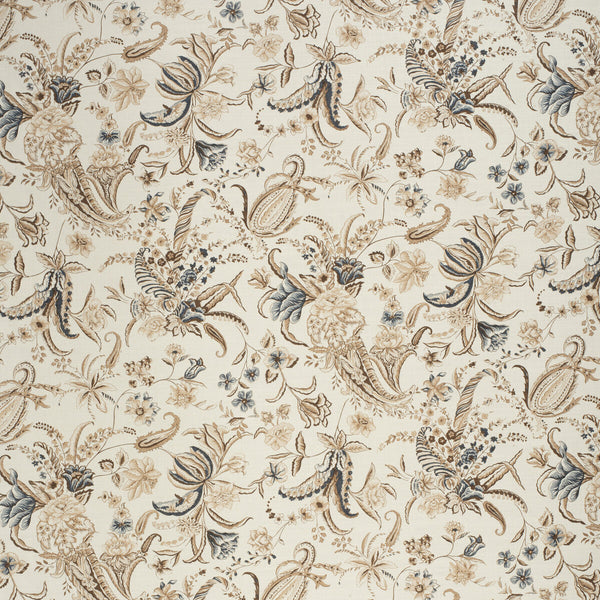 Paisley Passion - Brow/Navy Multi By Lee Jofa | Paolo Moschino Fabrics |Botanical & Floral  Multipurpose Print