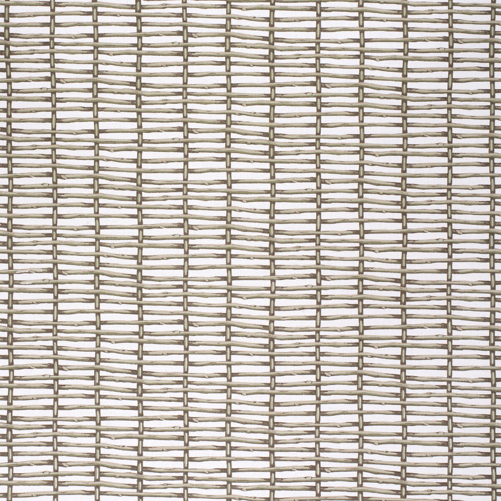 Samples and Purchasing available for Twig Fence - Green/White Green By Lee Jofa | Paolo Moschino Fabrics | Lattice/Scrollwork Multipurpose Print at Designer Wallcoverings and Fabrics