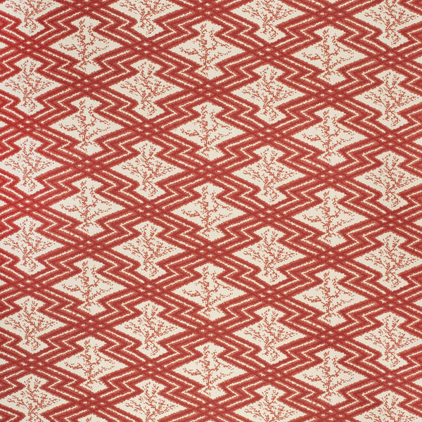 Via Krupp - Red/Ecru Red By Lee Jofa | Paolo Moschino Fabrics |Global Geometric Multipurpose Print