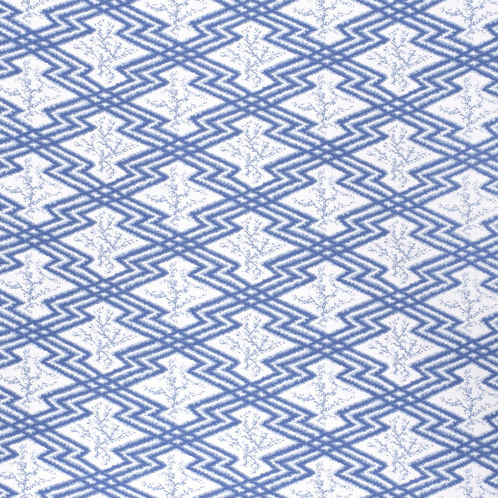 Samples and Purchasing available for Via Krupp - Blue/White Blue By Lee Jofa | Paolo Moschino Fabrics |Global Geometric Multipurpose Print at Designer Wallcoverings and Fabrics