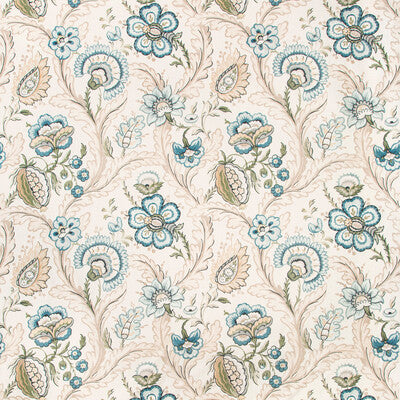 Samples and Purchasing available for Wimberly Print - Blue/Spring Multi By Lee Jofa | Avondale |Botanical & Floral  Multipurpose Print at Designer Wallcoverings and Fabrics