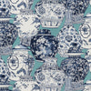 Pandan Print - Aqua/Blue Multi By Lee Jofa | Mindoro |Chinoiserie Novelty Multipurpose Print