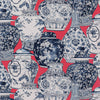Pandan Print - Chili/Blue Multi By Lee Jofa | Mindoro |Chinoiserie Novelty Multipurpose Print