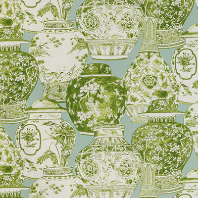 Pandan Print - Mist/Jade Multi By Lee Jofa | Mindoro |Chinoiserie Novelty Multipurpose Print