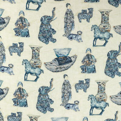 Samples and Purchasing available for Tambelan Print - Porcelain Blue By Lee Jofa | Mindoro |Chinoiserie Novelty Multipurpose Print at Designer Wallcoverings and Fabrics