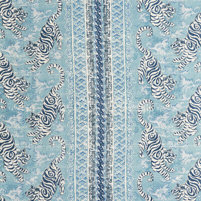 Samples and Purchasing available for Bongol Print - Sky Blue By Lee Jofa | Mindoro | Animal/Insects Multipurpose Embroidery at Designer Wallcoverings and Fabrics