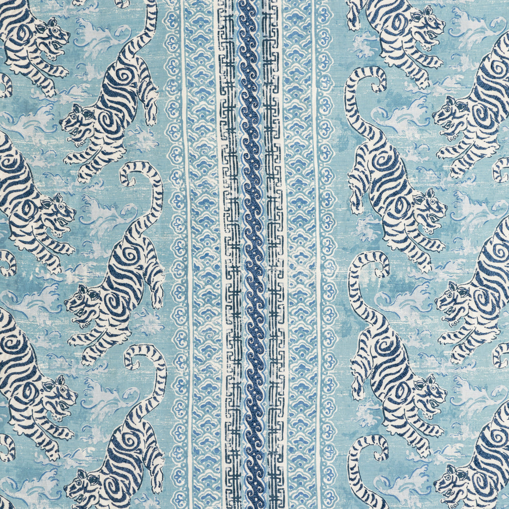 Bongol Print - Sky Blue By Lee Jofa | Mindoro | Animal/Insects Multipurpose Embroidery