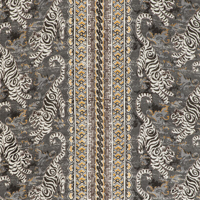 Samples and Purchasing available for Bongol Print - Charcoal Charcoal By Lee Jofa | Mindoro | Animal/Insects Multipurpose Embroidery at Designer Wallcoverings and Fabrics