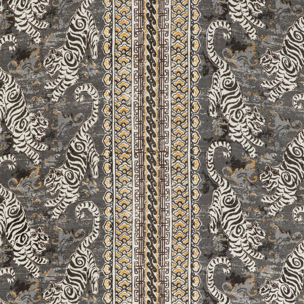 Bongol Print - Charcoal Charcoal By Lee Jofa | Mindoro | Animal/Insects Multipurpose Embroidery