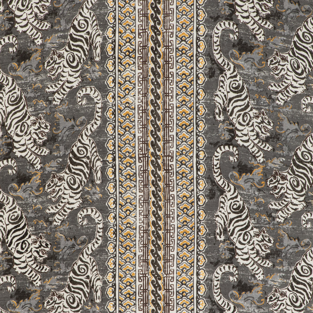 Bongol Print - Charcoal Charcoal By Lee Jofa | Mindoro | Animal/Insects Multipurpose Embroidery