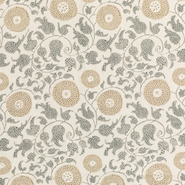 Eldora Print - Flax Beige By Lee Jofa | Breckenridge |Botanical & Floral Global Multipurpose Print
