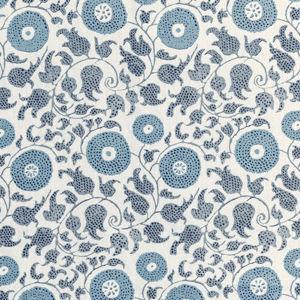Eldora Print - Slate Blue By Lee Jofa | Breckenridge |Botanical & Floral Global Multipurpose Print
