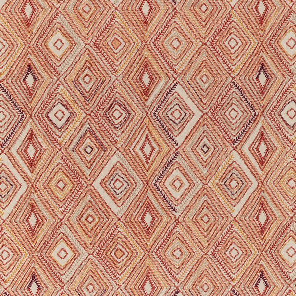 Bowen Embroidery - Paprika Rust By Lee Jofa | Breckenridge | Global Multipurpose Embroidery