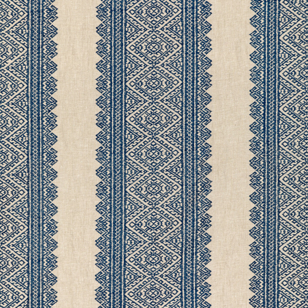 Samples and Purchasing available for Avon Embroidery - Denim Dark Blue By Lee Jofa | Breckenridge |Global Stripes Multipurpose Embroidery at Designer Wallcoverings and Fabrics