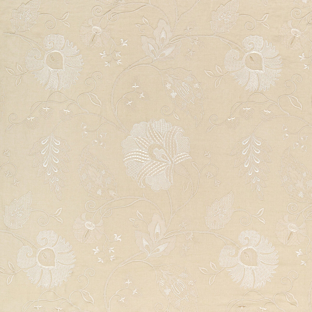 Samples and Purchasing available for Shiraz Emb - Stone/Ivory Beige By Lee Jofa | Oscar De La Renta Iv |Botanical & Floral Jacobeans Multipurpose Embroidery at Designer Wallcoverings and Fabrics