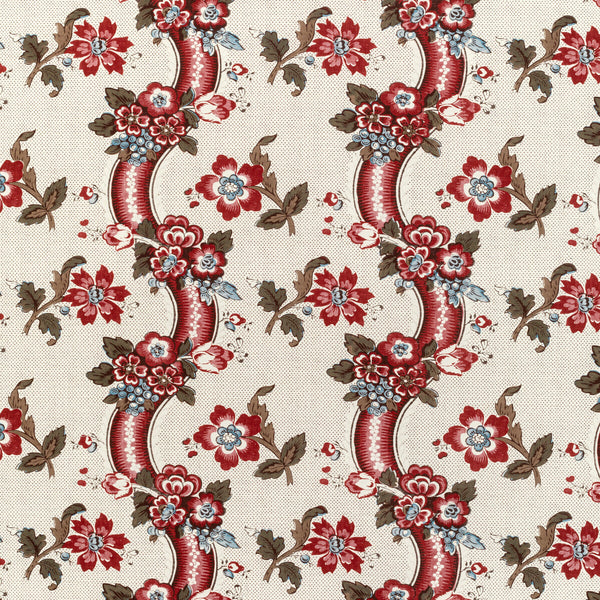 Benday Print - Red/Blue Red By Lee Jofa | Oscar De La Renta Iv |Botanical & Floral Jacobeans Multipurpose Print
