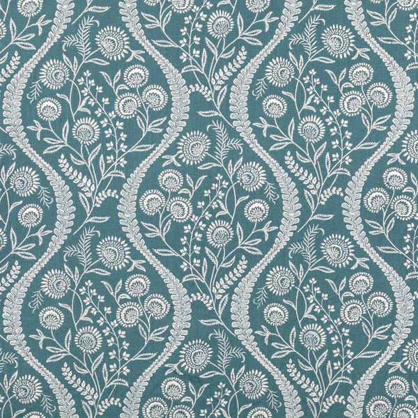 Floriblanca - Blue Blue By Lee Jofa | Oscar De La Renta Iv |Botanical & Floral  Multipurpose Embroidery