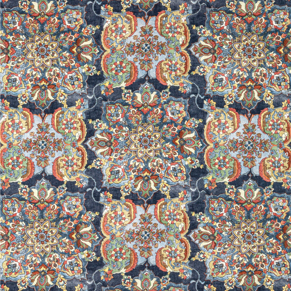 Granada Print - Denim Dark Blue By Lee Jofa | Oscar De La Renta Iv | Damask Multipurpose Print