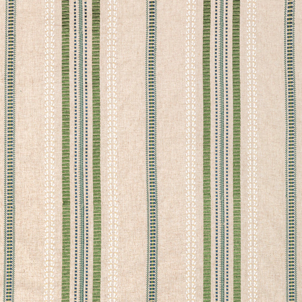 Nautique Emb - Green/Blue Green By Lee Jofa | Oscar De La Renta Iv |Global Stripes Multipurpose Embroidery