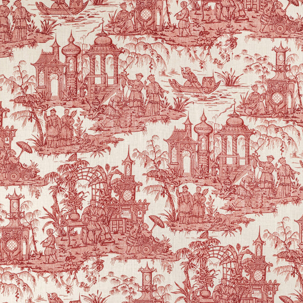 Pagoda Toile - Garnet Red By Lee Jofa | Oscar De La Renta Iv | Toile Multipurpose Print