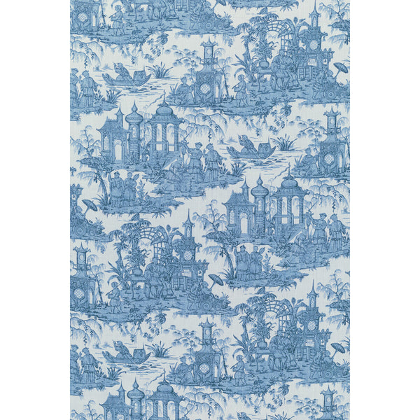 Pagoda Toile - Blue Blue By Lee Jofa | Oscar De La Renta Iv | Toile Multipurpose Print