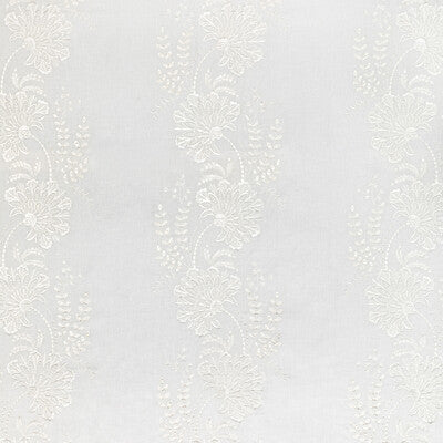 Samples and Purchasing available for Valencia Sheer - Ivory White By Lee Jofa | Summerland | Botanical & Floral Drapery Embroidery at Designer Wallcoverings and Fabrics