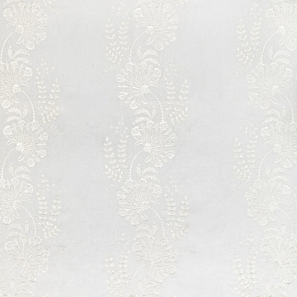Valencia Sheer - Ivory White By Lee Jofa | Summerland | Botanical & Floral Drapery Embroidery