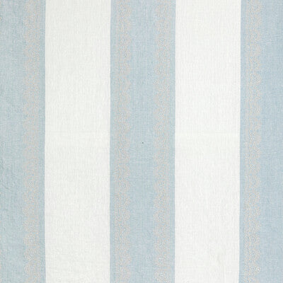 Samples and Purchasing available for Banner Sheer - Chambray Blue By Lee Jofa | Summerland |Geometric Stripes Drapery Embroidery at Designer Wallcoverings and Fabrics