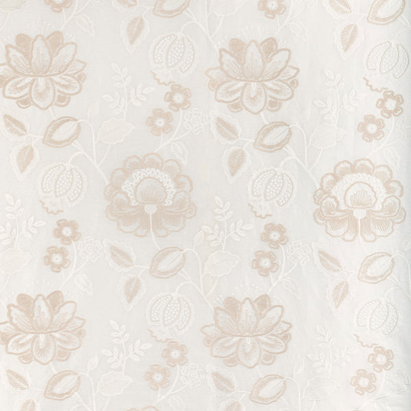 Miramar Sheer - Ecru White By Lee Jofa | Summerland | Botanical & Floral Drapery Embroidery